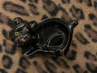 small retro/vintage poodle ceramic ashtray black perfect condition collectable  