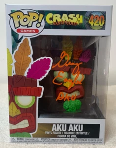 Funko POP! Crash Bandicoot AKU #420 Firmado Greg Eagles Certificado de Autenticidad JSA - Imagen 1 de 8