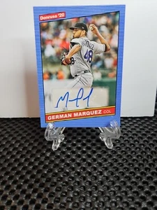 2020 Panini Donruss Retro 1986 Signatures German Marquez #86S-GM Auto AU - Picture 1 of 2