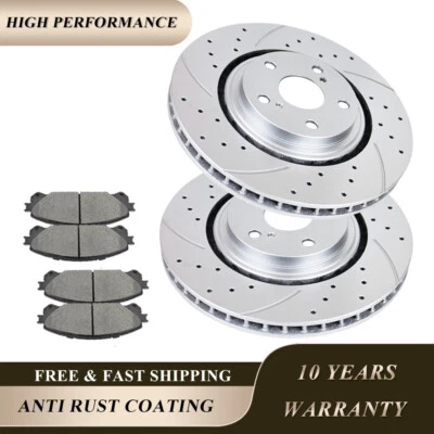 Front Disc Rotors Brake Pads Kit Fit Toyota Sienna Highlander Lexus RX350 NX300 - Image 1 of 4