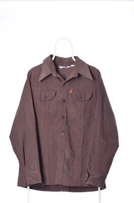 Camisa vintage años 70 Levi’s Panatela abotonada pestaña naranja Foto 1 de 4