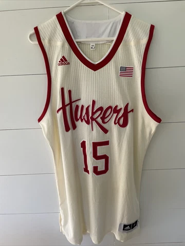 Nebraska Huskers adidas Isaiah ROBY Player Issue #15 Basketball Jersey Cover