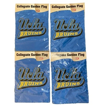 UCLA BRUINS Bandera NCAA Deportes Jardín Bandera 12.5”x 18” Azul Amarillo Lote De 4 ¡NUEVO! Foto 1 de 4