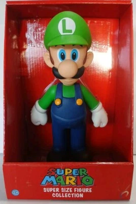 Super Mario Bros. LUIGI 9 inch Super Size Figure Collection Nintendo 2009 NEW - Image 1 of 4
