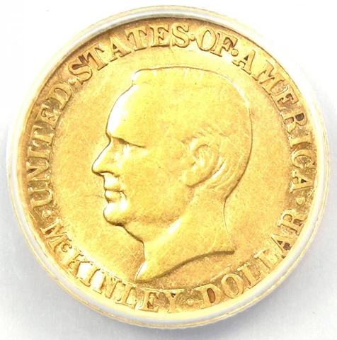 1916 McKinley Commemorative Gold Dollar Coin G$1 - Certified ANACS VF30 Cover
