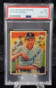 1935 Diamond Stars Marvin Owen, #67, PSA VG/EX 4, Detroit Tigers