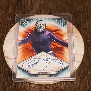 JEFF HARDY 2021 TOPPS WWE ON CARD AUTO SP # /50 Orange Autograph Wrestling