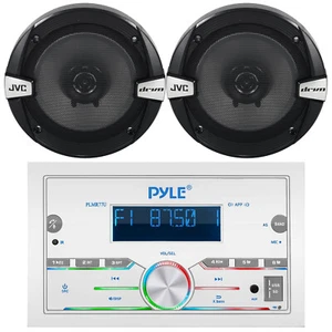 Pyle PLMR77U Bluetooth USB AUX Receiver, 2x JVC 6.5" 2-Way Coaxial Speakers - Picture 1 of 3