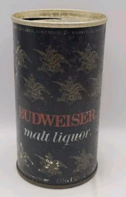 Vintage Budweiser Malt Liquor Steel Can Anheuser Busch 12oz Pull Tab Empty Vtg - Image 1 of 4