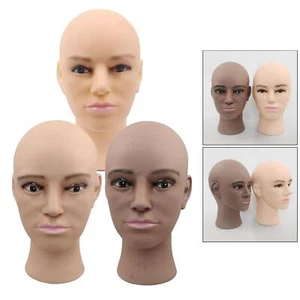 Male Bald Mannequin Head Wig Hat Display Glasses Display Head Model, PVC - Picture 1 of 7