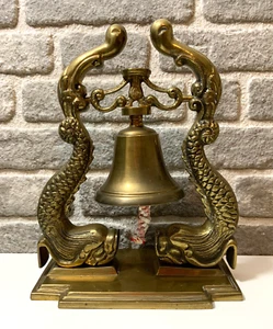 Campana de mesa de latón macizo/campana de barco - motivo de dragón - Imagen 1 de 12