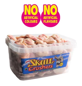 Alma SKULL CRUSHERS Pirate Sweets HALLOWEEN Candy Tub White Chocolate Flavour - Picture 1 of 7