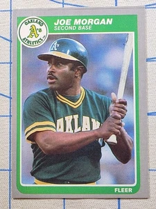 Tarjeta de béisbol Joe Morgan 1985 Fleer #431 Oakland A's - Imagen 1 de 6