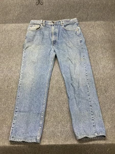 Pantalones de mezclilla vintage Levis 508 para hombre talla 38/30 azul pierna recta desgastados - Imagen 1 de 13