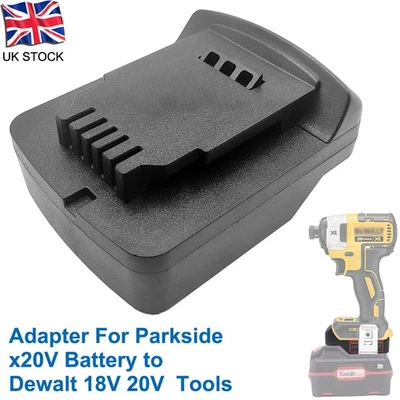 Battery Adapter For Parkside x20V Battery to Dewalt 18V 20V Cordless Tool UK