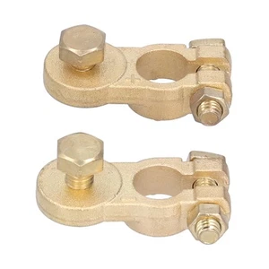 2pcs Battery Terminal Clamps Heavy Duty Cable Connectors Clip For Boat Van C DTS - Picture 1 of 22
