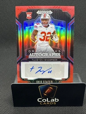 2025 Prizm 选秀 TreVeyon Henderson 亲笔签名红色 /399 #DPA-THN — 第 1/4 张图片