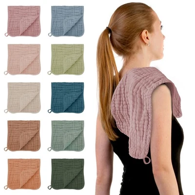 Упаковка из 10 муслиновых тканей отрыжка 20x10 дюймов, ультрамягкий впитывающий хлопок детские слюни Ra - Изображение 1 из 4