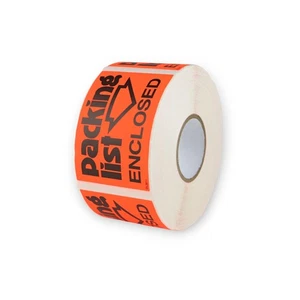 FindTape Etiketten: 2 Zoll x 3 zoll (rot/schwarz "PACKLISTE BEILIEGEND") *500 Etiketten - Bild 1 von 7