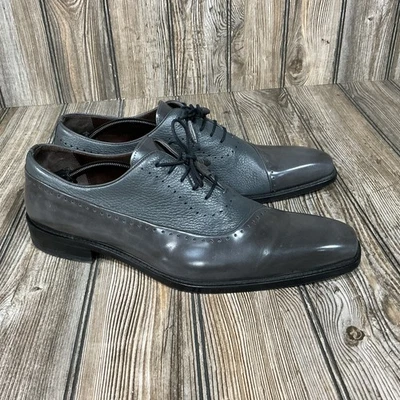 Zapatos de vestir Mezlan de cuero genuino de ciervo con cordones Oxford Postdam gris talla 13 Foto 1 de 4