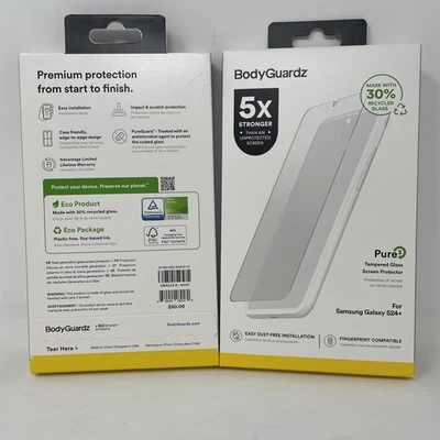 2x BodyGuardz Pure 3 Glass Screen Protector for Samsung Galaxy S24+ PLUS (6.7") - Image 1 of 3