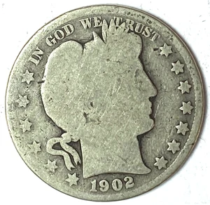 1902 50c Barber Silver Half Dollar Rare Fifty Cents US Philadelphia - Bild 1 von 2
