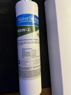 WaterSentinel Refrigerator Replacement Filter WSW-2 New Open Box - Image 1 of 2