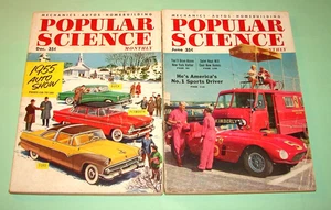 Lot of (2) 1954 1955 Vintage Popular Science Monthly Magazines - Picture 1 of 1