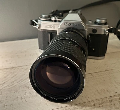 AE- 1 CÁMARA CANON PELÍCULA SLR 35 MM - Lente Soligor 35-140 vintage ¡Funciona! Foto 1 de 4