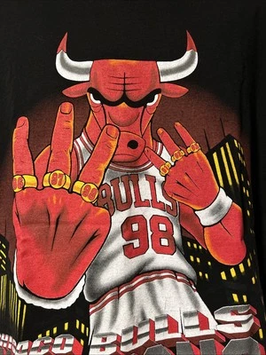 Vintage 1998 Chicago Bulls NBA Champions Benny The Bull Six-Rings, (L) Vibrant - Image 1 of 4