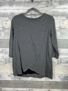 Motherhood Maternity Women’s Medium Gray 3/4 Sleeve Nursing Blouse - Picture 1 of 6