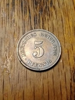 1876 C German Empire 5 Pfennig  - Image 1 of 2