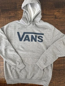 Sudadera con capucha Vans para hombre gris oscuro jaspeado/azul talla L - Imagen 1 de 9