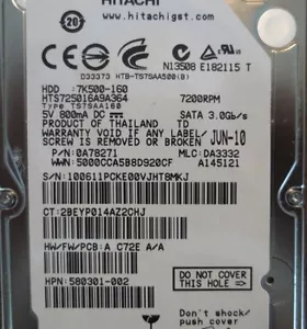 HTS725016A9A364 PN:0A78271 MLC:DA3332 160gb Sata Laptop HDD - Bild 1 von 1