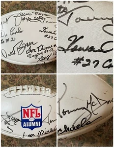 Rare Johnny Unitas, Tommy McDonald, Yepremian, Michaels, Others, SIGNED FOOTBALL - Picture 1 of 11