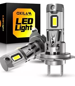OXILAM Newest H7 LED Bulbs 18000LM 600% Brighter, 6500K Cool White, 1:1 Size - Picture 1 of 7
