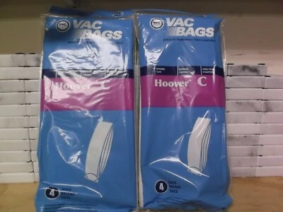 DVC BRAND VAC BAGS HOOVER C 4 BAGS PER PACKAGE 2 PACKAGES NEVER OPENED - Image 1 of 2