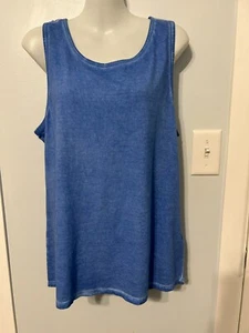 NWT Ideology Rapidry Blue Riviera Open Back Sleeveless Tank Top Size Large - Picture 1 of 3
