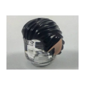 LEGO - Minifig, Hair Swept Back with Pointy Light Flesh Elf Ears Pattern - Black - Picture 1 of 1