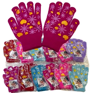 12 Pairs Bulk Snowflake Women Warm Winter Magic Gloves Thermal Knit Assorted Lot - Picture 1 of 5