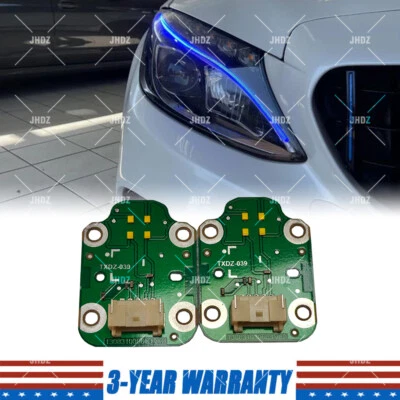 Placas LED Blue Angel Eyes DRL para Mercedes BENZ S63 AMG S65 AMG 2015-2019 Foto 1 de 2