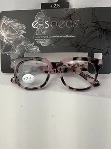 E-SPECS LUXURY HAND CRAFTED ACETATE GLASSES READERS +2.50 NEW - Picture 1 of 6