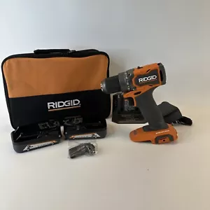 Kit de taladro atornillador subcompacto Ridgid 18V 1/2 pulgada sin escobillas (2) batería de 2 Ah R87012K - Imagen 1 de 13
