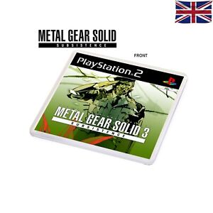 Metal Gear Solid 3 Substance PS2 Inspired Plastic Coaster MGS 3 Game Box Art