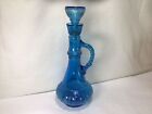 OO83 Vintage Beam's Choice Blue Decanter and Blue Vase Made in Italy For Gift