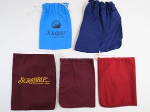 Scrabble Game Tile Cloth / Vinyl / Plastic Bag Pouch w/ Drawstring, Choice - Picture 1 of 6
