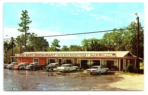 Coches antiguos Red Barn Restaurant Lake City Florida "Solo buena comida" escritos en - Imagen 1 de 2