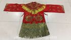 76.8" Old Chinese Ancient Marked Phoenix Flower Pattern Red cloth Empress Robe