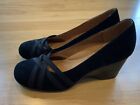 Gentle Souls by Kenneth Cole Black Suede Wedges 9.5