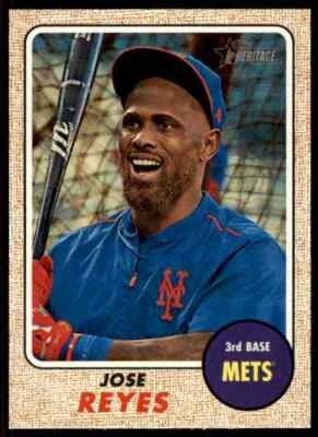 2017 Topps Heritage Jose Reyes #332 New York Mets - Image 1 of 2